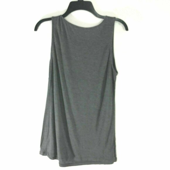 Liz Lange Maternity Tee Shirt Large Tank Top Gray Rhinestones Stretch Tunic - Picture 4 of 6